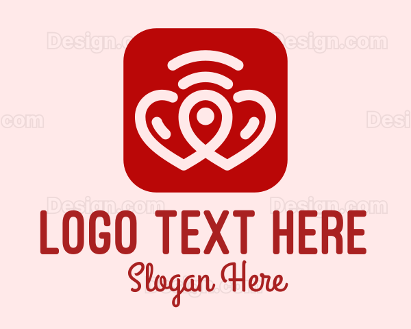 Heart Signal Location App Logo