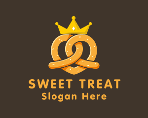 Premium Pretzel Crown logo design