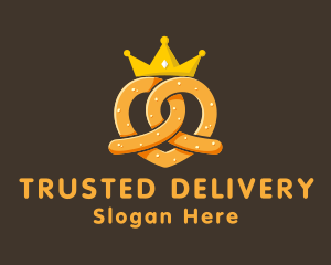 Premium Pretzel Crown logo design