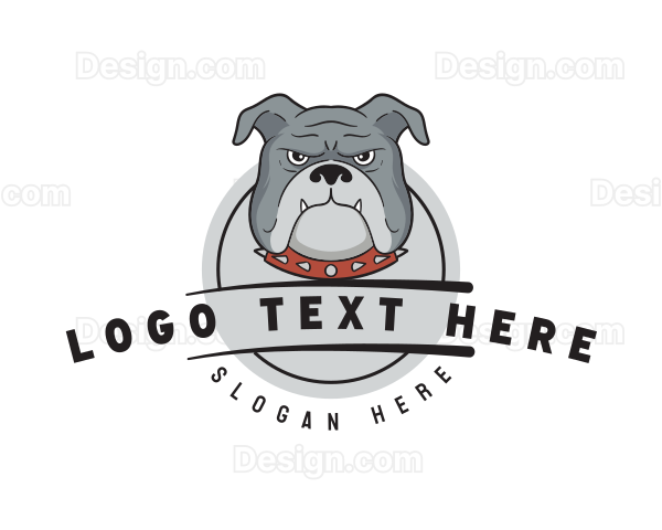 Bulldog Grooming Vet Logo