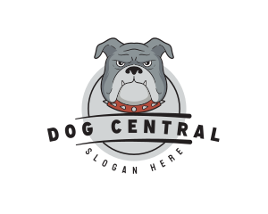 Bulldog Grooming Vet logo design