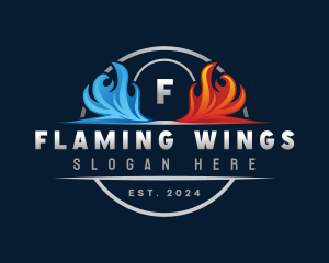 Fire Ice HVAC logo design