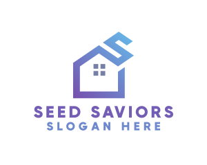 Letter S House logo design