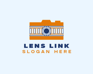 Camera Train Lens logo design