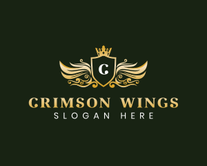 Wing Shield Crest logo design