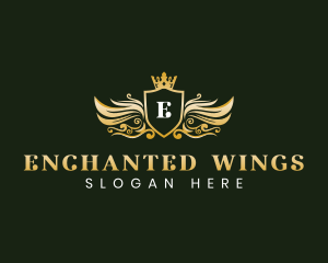 Wing Shield Crest logo design