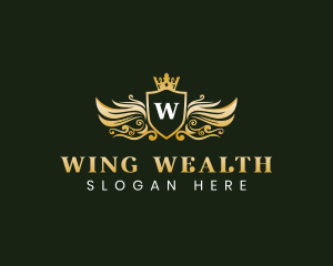 Wing Shield Crest logo design