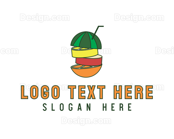 Fruit Juice Drink Logo