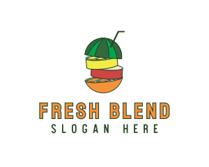 Fruit Juice Drink logo design