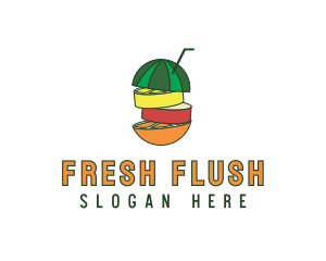 Fruit Juice Drink logo design