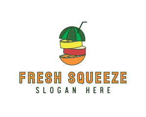 Fruit Juice Drink logo design