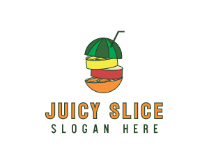 Fruit Juice Drink logo design