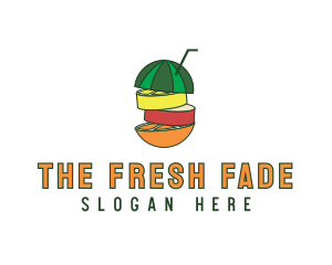 Fruit Juice Drink logo design