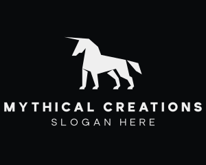 Mythical Creature Unicorn logo design