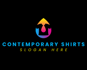 Shirt Ink Droplet logo design