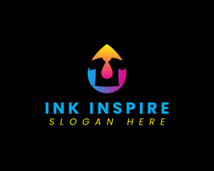 Shirt Ink Droplet logo design