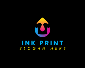 Shirt Ink Droplet logo design