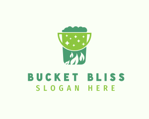 Housekeeping Eco Bucket  logo design