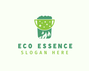 Housekeeping Eco Bucket  logo design