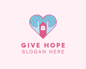 Love House Shelter logo design