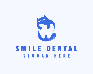 Cat Dental Clinic logo design