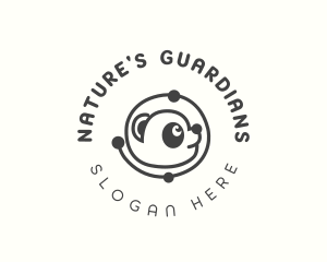 Futuristic Space Panda logo