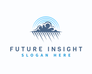 Rain Cloud Sky Weather logo design