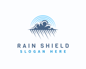 Rain Cloud Sky Weather logo design