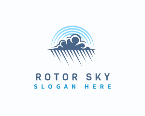 Rain Cloud Sky Weather logo design