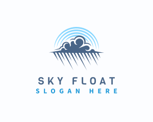 Rain Cloud Sky Weather logo design