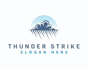 Rain Cloud Sky Weather logo design