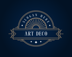 Art Deco Sun Ornament logo design