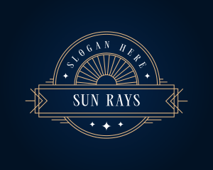 Art Deco Sun Ornament logo design