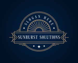 Art Deco Sun Ornament logo design