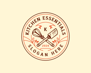 Bakery Whisk Spatula logo design