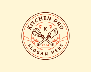 Bakery Whisk Spatula logo design