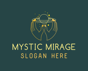 Mystical Planet Hand logo design