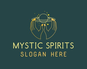 Mystical Planet Hand logo design