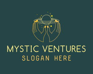 Mystical Planet Hand logo design