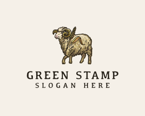 Ram Wheat Mill Barn logo design