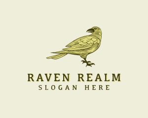 Nature Raven Bird logo