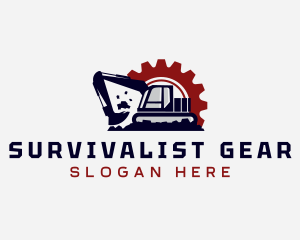 Excavator Machinery  Construction logo design