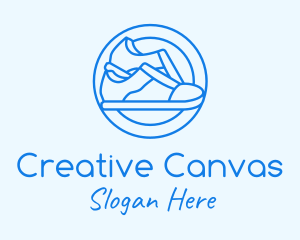 Blue Minimalist Sneakers logo design