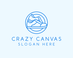 Blue Minimalist Sneakers logo design