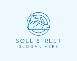 Blue Minimalist Sneakers logo design