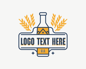 Wheat Beer Bottle logo