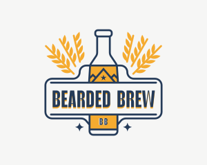 Wheat Beer Bottle logo design