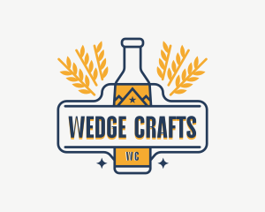 Wheat Beer Bottle logo design