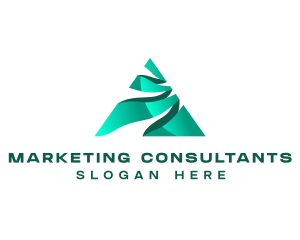 Financial Marketing Pyramid logo design