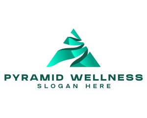 Financial Marketing Pyramid logo design